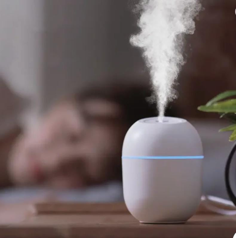 Portable Mini Air Humidifier USB Desktop Humidifier for Car Bedroom Air Diffuser Fogger Mist Maker Sprayer with LED Night Lamp